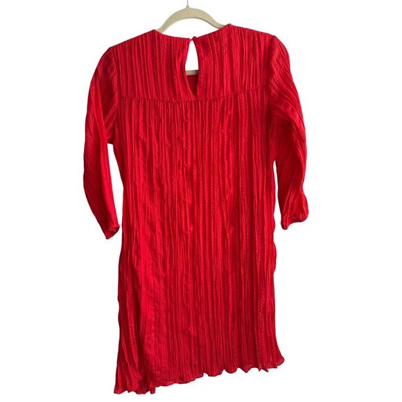 Label by Five Twelve Red Embroidered Boho Long Sleeve Dress size Small - Picture 8 of 10